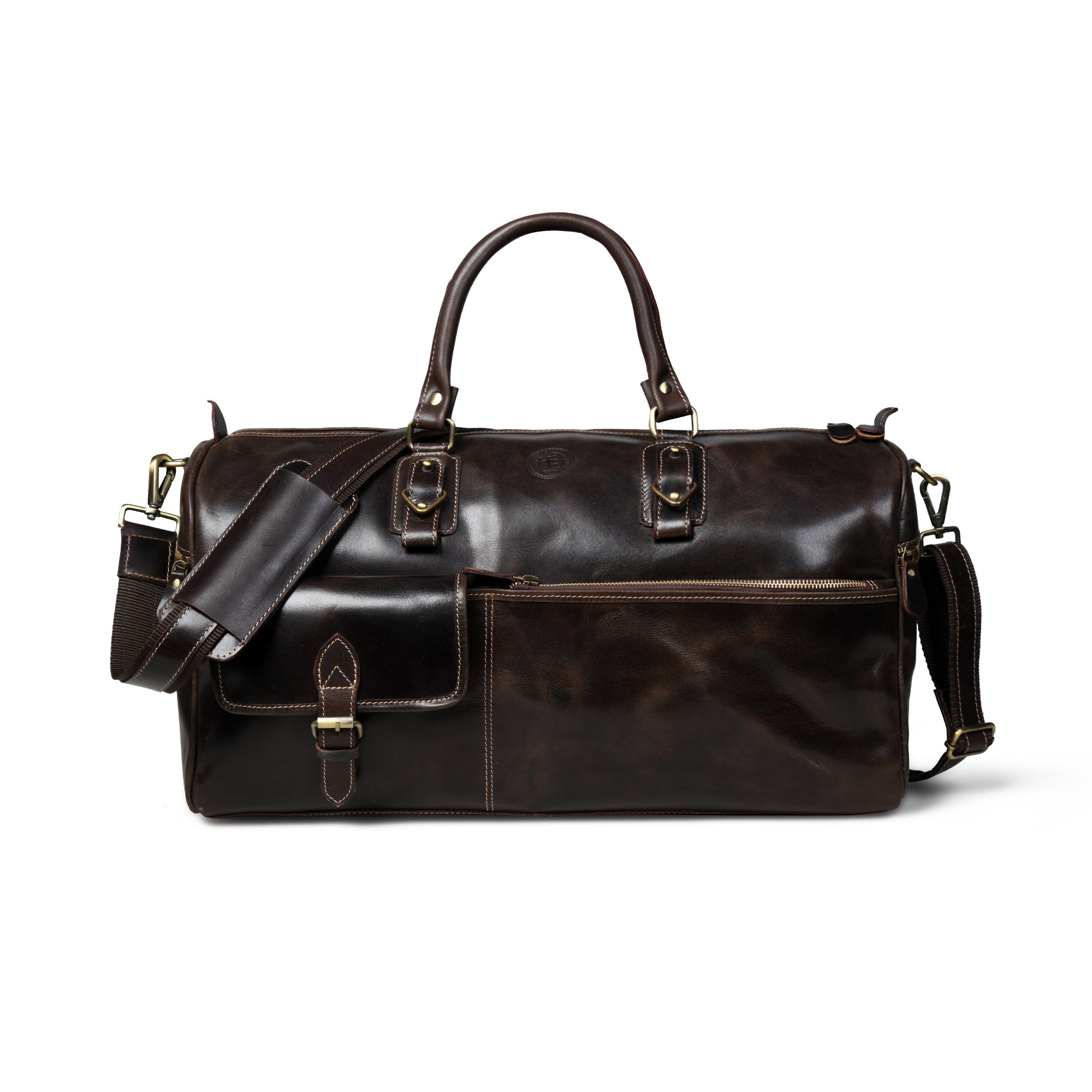 The Odyssey Leather Travel Duffel - Tan Colour